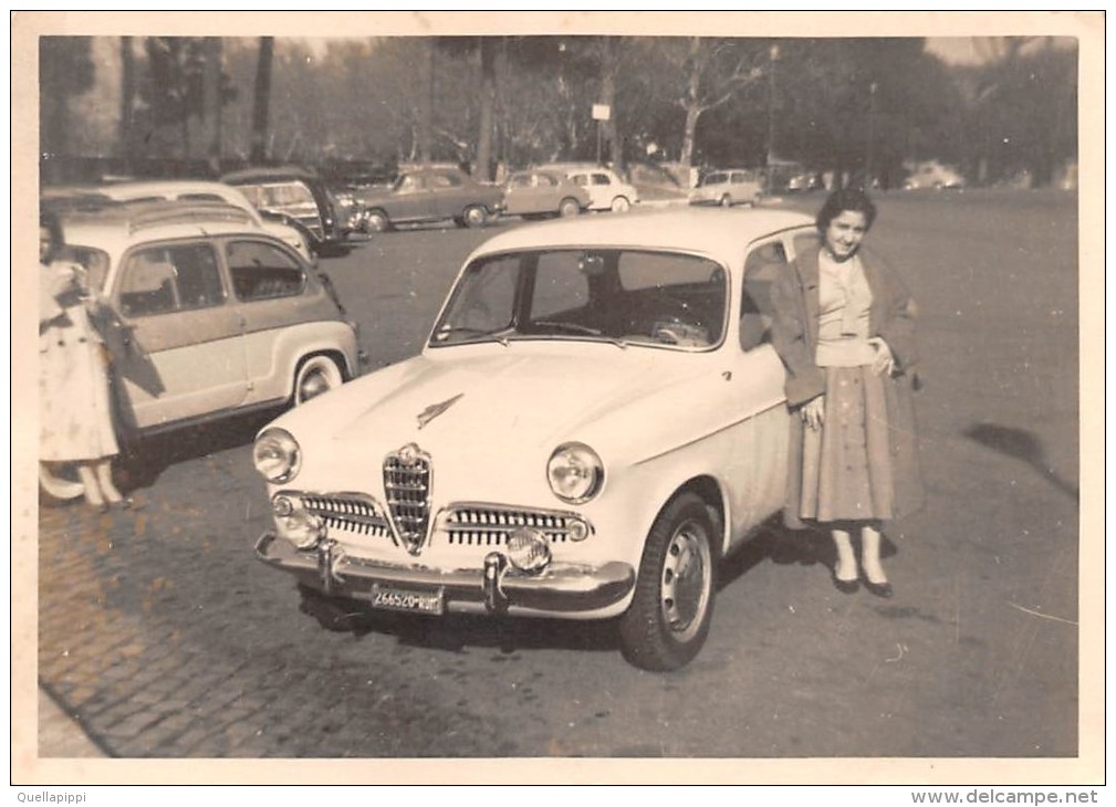 01403 "AUTO - ALFA ROMEO GIULIETTA - I SERIE " ANIMATA. ANNI '50. FOTOGRAFIA ORIGINALE. - Automobili