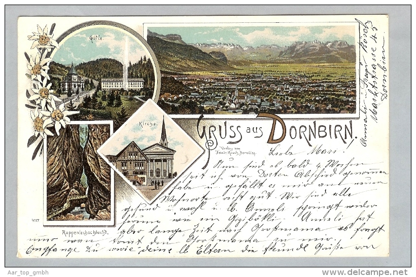 AK AT VG Dornbirn 1901-03-01 Litho #4117 - Dornbirn