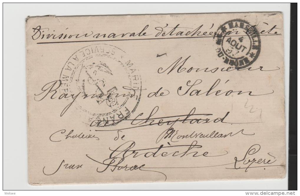 Kre014/ Unter Internationaler Verwaltung 1897. Division Navale France - Crète