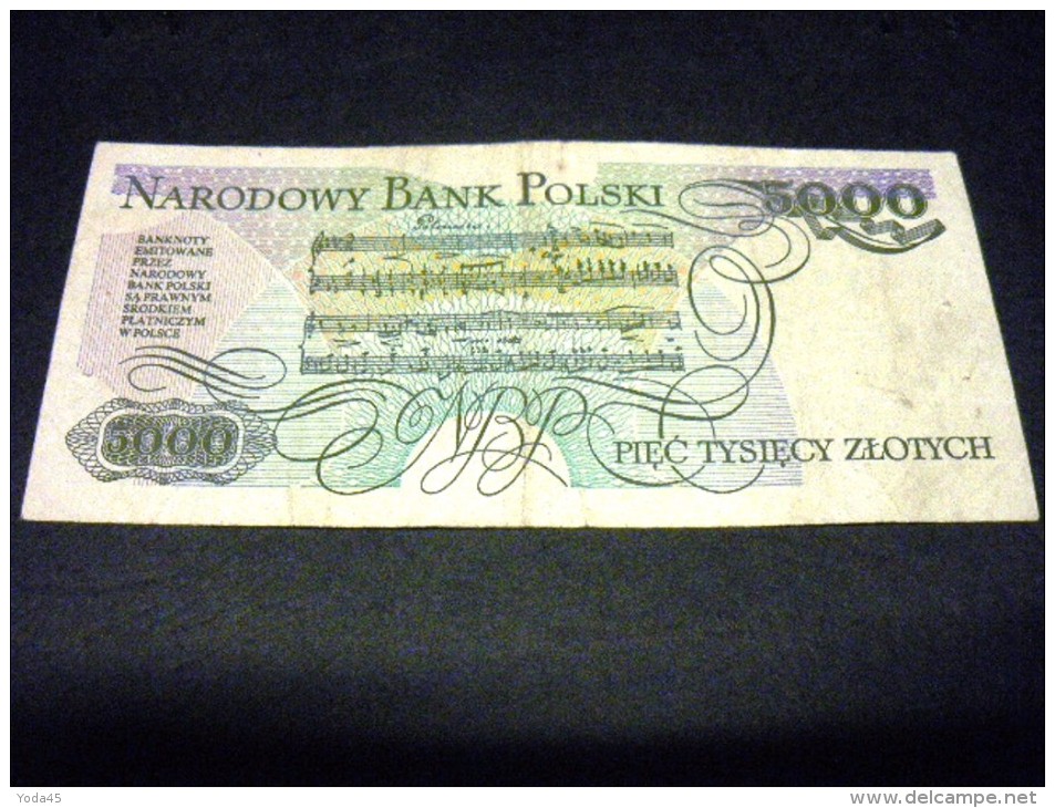 POLOGNE 5000  Zlotych 01/12/1988, 1982-1988,pick N° 150 C, POLSKA, POLAND - Polonia