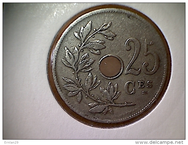 Belgique 25 Centimes 1908 FR - 25 Cent