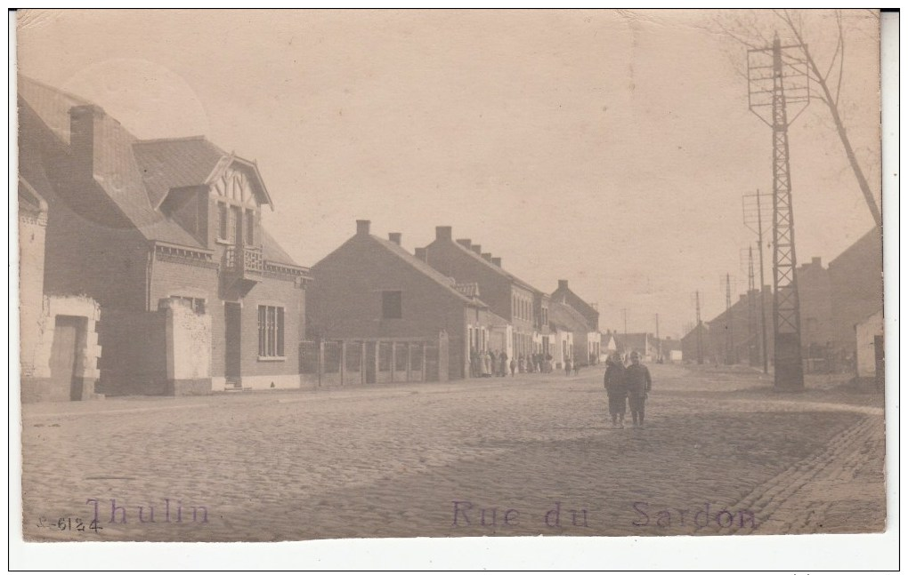 THULIN Carte Photo 1919    Rue Du Sardon - Other & Unclassified