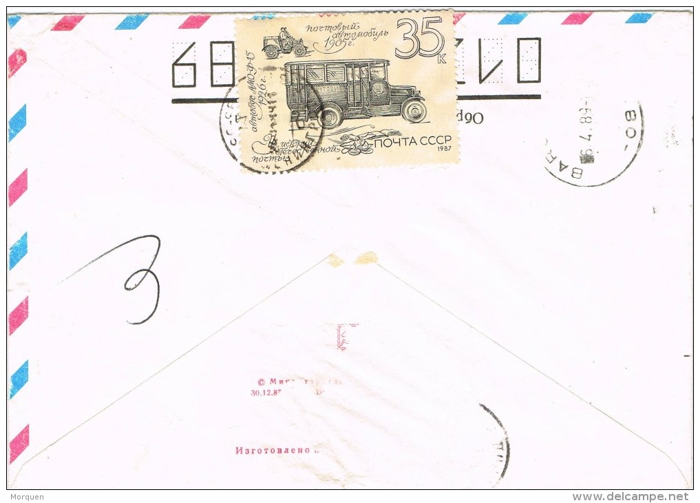 12466. Entero Postal Certificado Aereo LENINGRAD (Rusia) 1989 - Cartas & Documentos