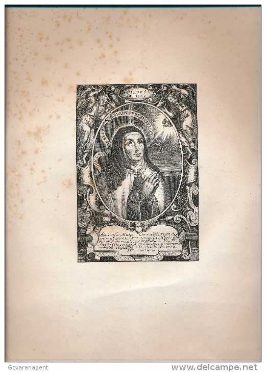 HEILIG - PIEUSE :  GRAVURE 18 X 14  CM   18 EEUWS - TERESA DE JESU  -  VOIR SCAN - ZIE SCAN - Imágenes Religiosas