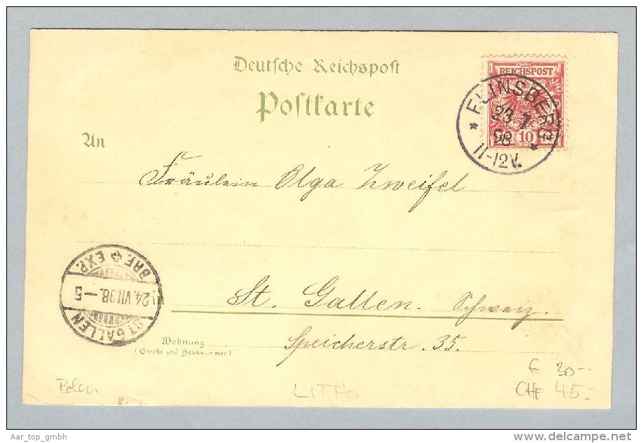 AK Polen Flinsberg 1898-07-23 Litho - Pologne