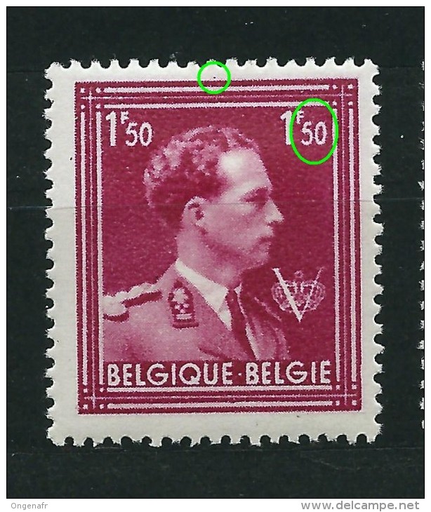 N° 641  Léopold III  Avec Charnière (x)   5 Relié Au Zéro                    (catalogue Varibel) - Non Classés