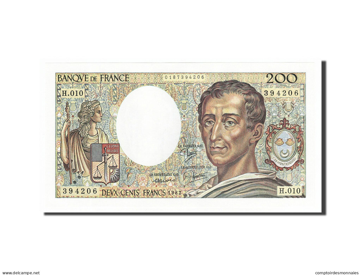 Billet, France, 200 Francs, 200 F 1981-1994 ''Montesquieu'', 1982, NEUF - 200 F 1981-1994 ''Montesquieu''