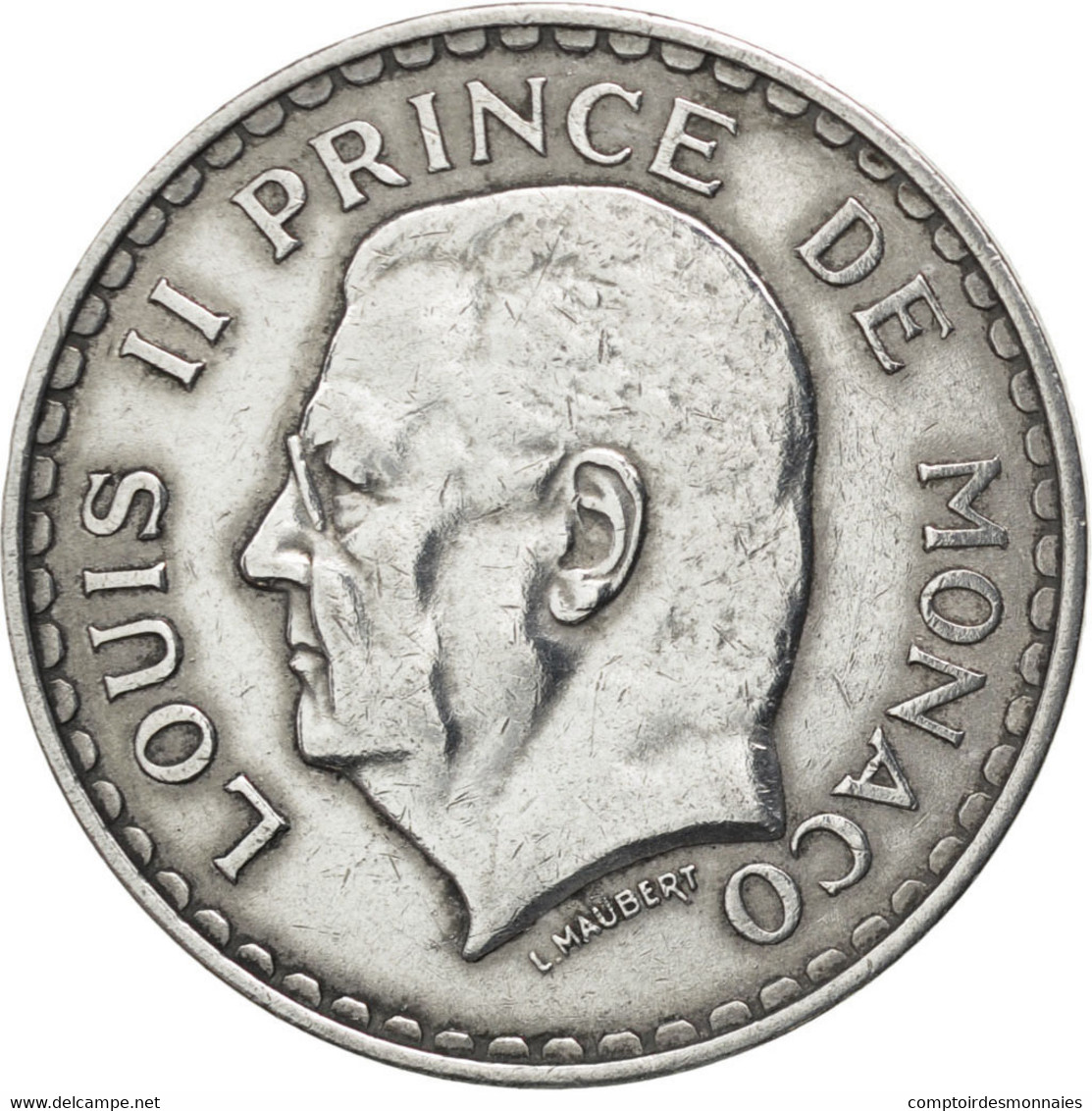 Monnaie, Monaco, Louis II, 5 Francs, 1945, TB, Aluminium, KM:122, Gadoury:135 - 1922-1949 Louis II