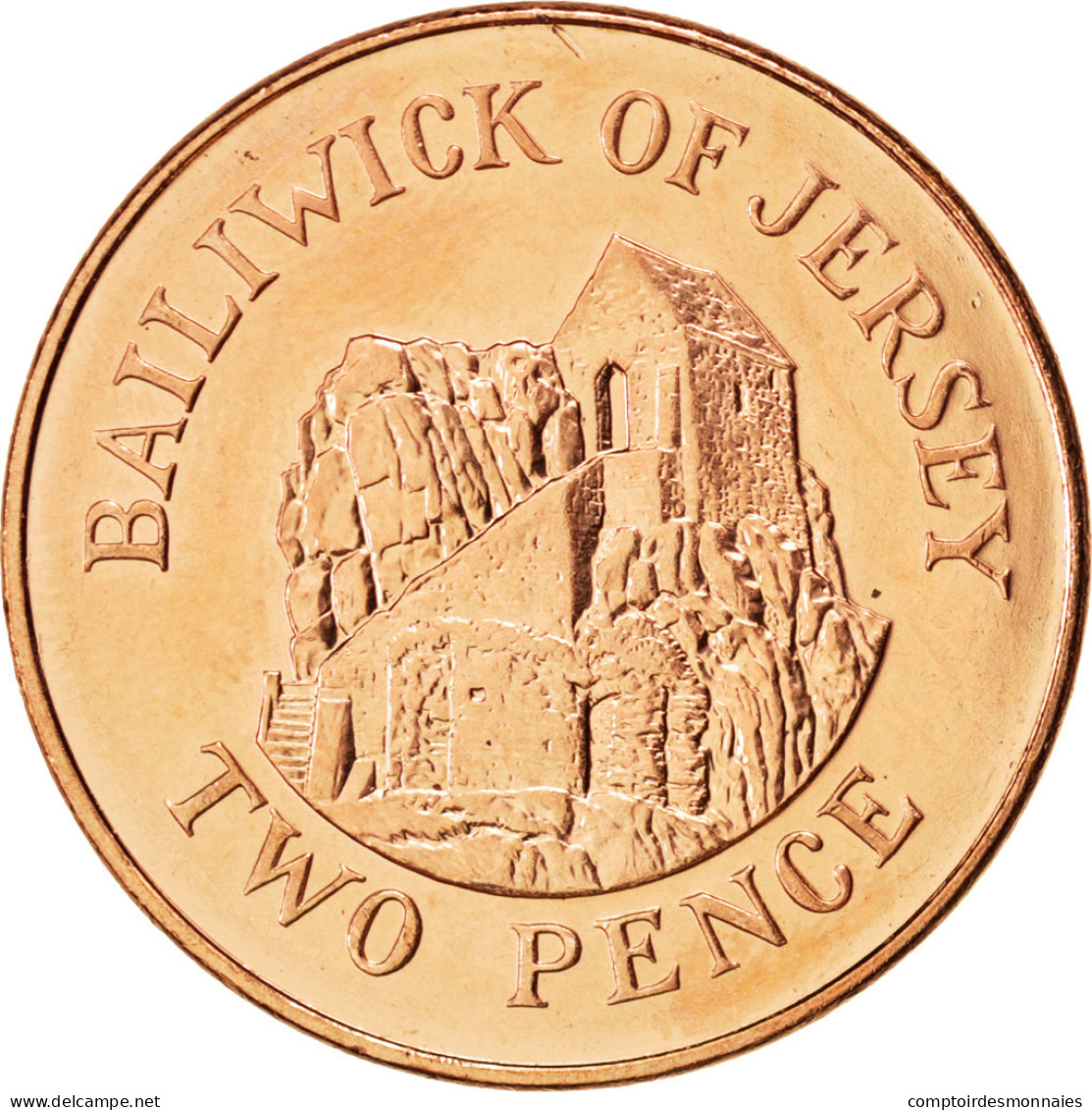 Monnaie, Jersey, Elizabeth II, 2 Pence, 2008, SPL, Copper Plated Steel, KM:104 - Jersey