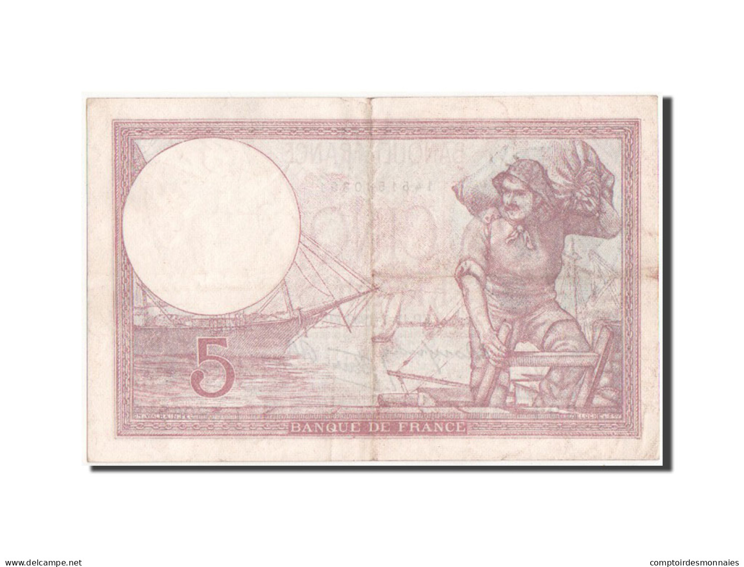 Billet, France, 5 Francs, 5 F 1917-1940 ''Violet'', 1939, TTB+, Fayette:4.1 - 5 F 1917-1940 ''Violet''