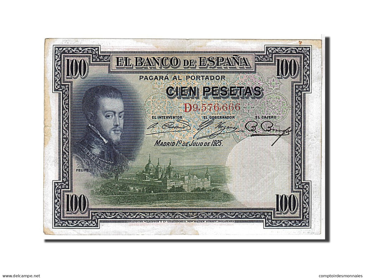 Billet, Espagne, 100 Pesetas, 1925, KM:69s, TTB - 100 Pesetas