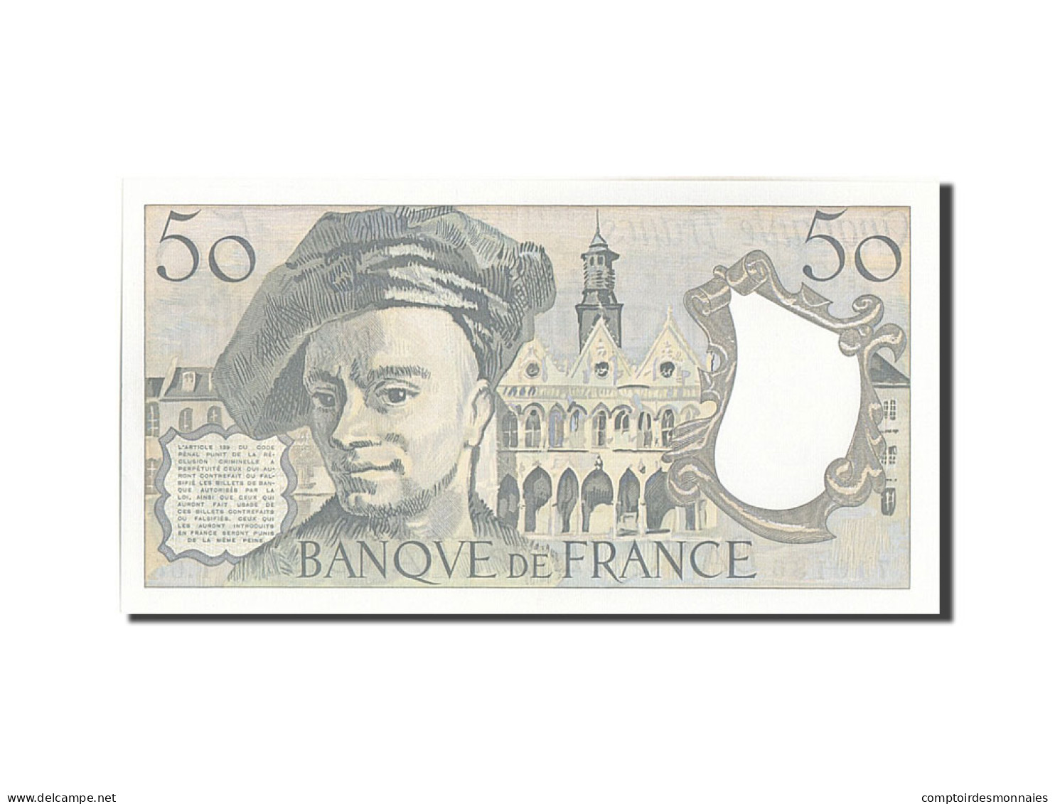 Billet, France, 50 Francs, 50 F 1976-1992 ''Quentin De La Tour'', 1991, SPL+ - 50 F 1976-1992 ''Quentin De La Tour''