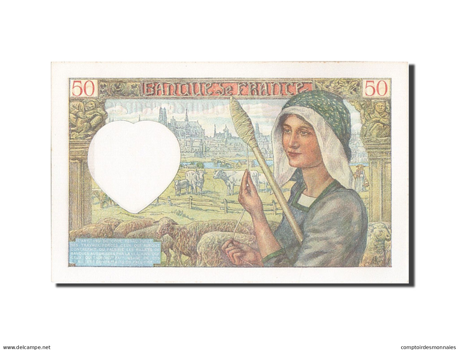 Billet, France, 50 Francs, 50 F 1940-1942 ''Jacques Coeur'', 1941, 1941-07-17 - 50 F 1940-1942 ''Jacques Coeur''