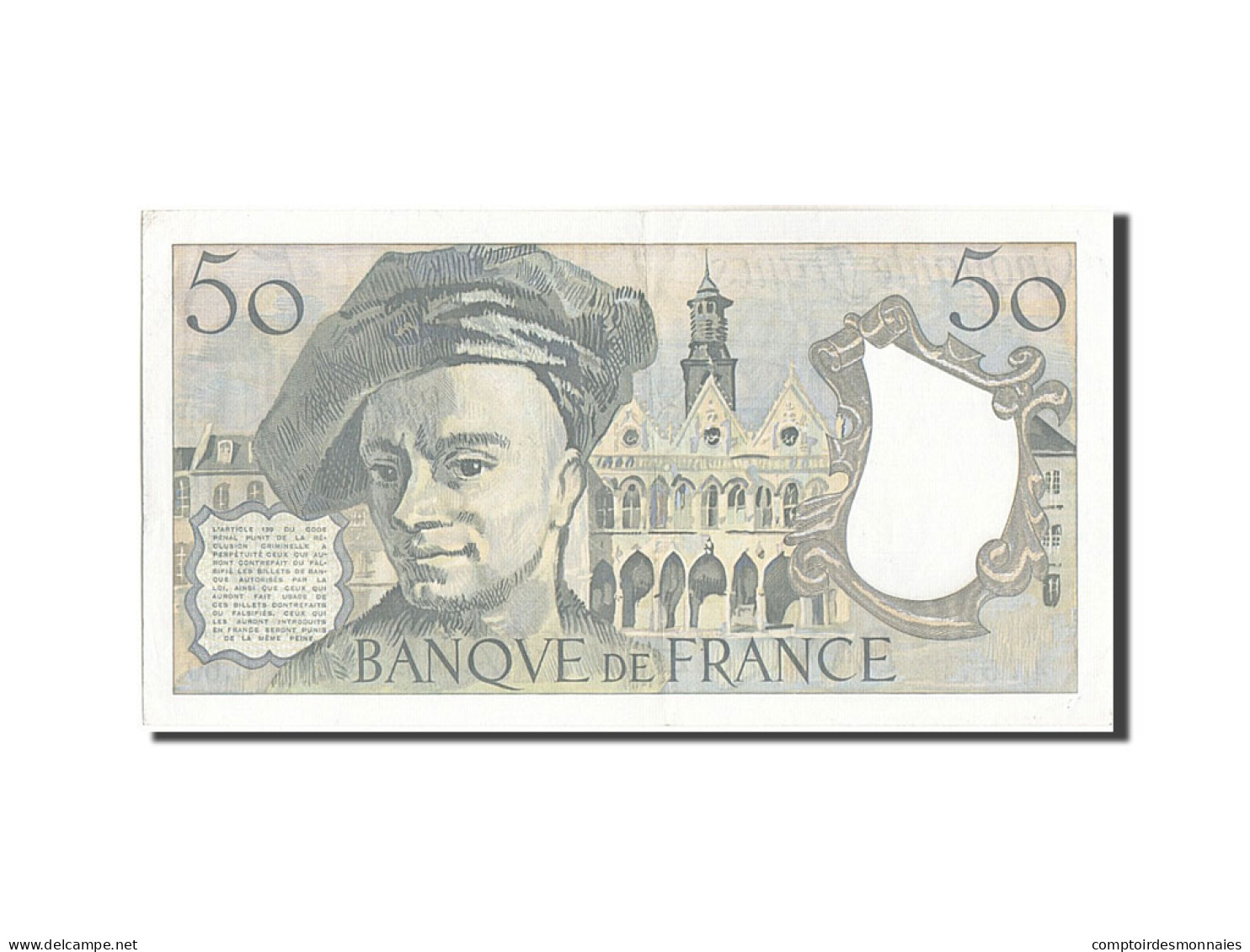 Billet, France, 50 Francs, 50 F 1976-1992 ''Quentin De La Tour'', 1990, SUP+ - 50 F 1976-1992 ''Quentin De La Tour''