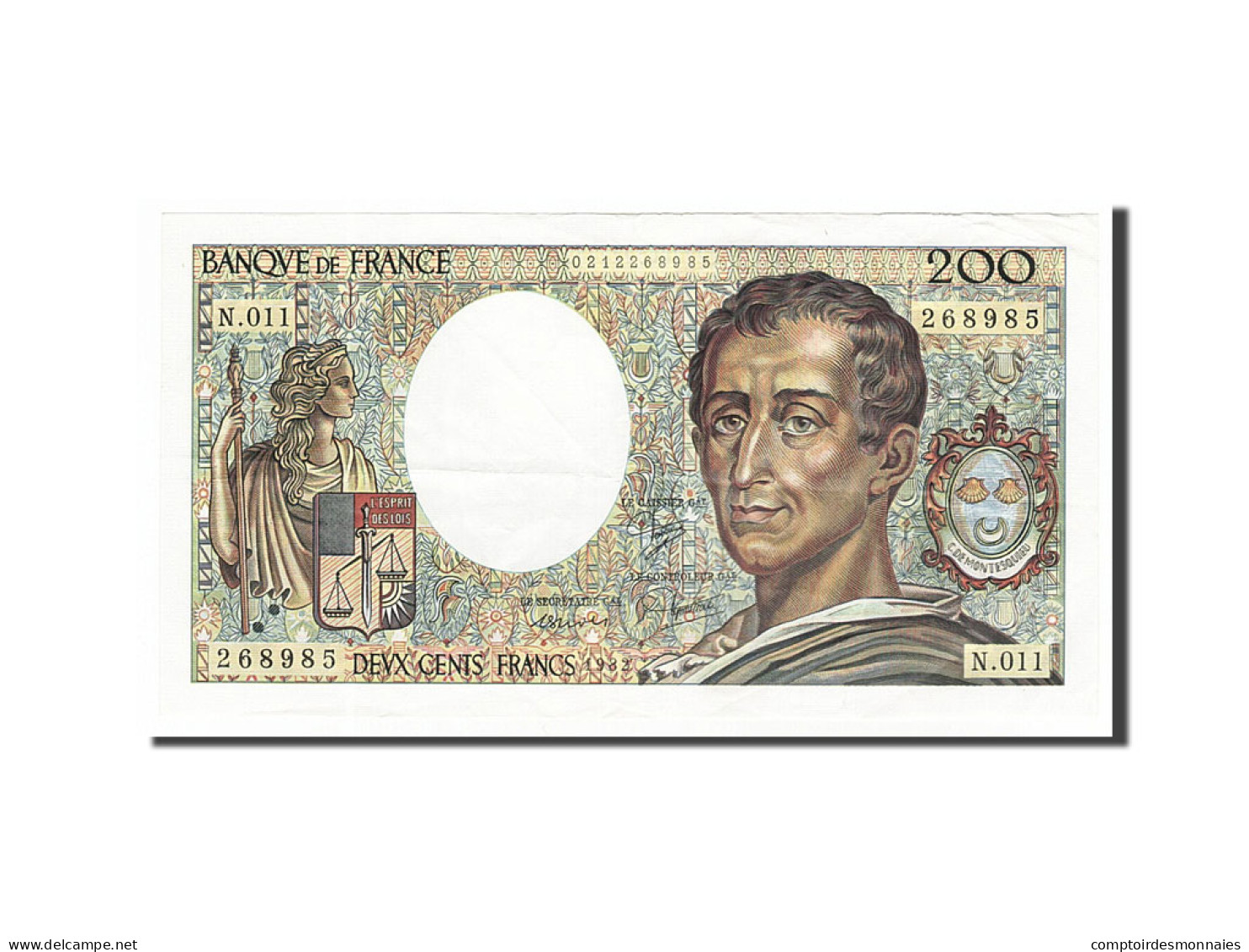 Billet, France, 200 Francs, 200 F 1981-1994 ''Montesquieu'', 1982, TTB+ - 200 F 1981-1994 ''Montesquieu''
