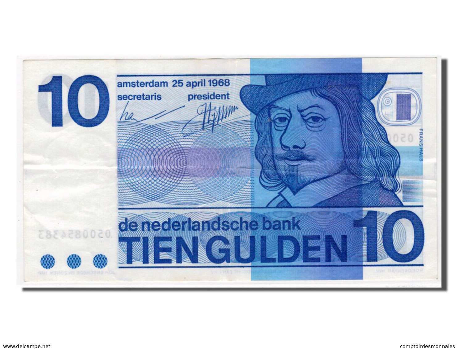 Billet, Pays-Bas, 10 Gulden, 1968, TTB+ - 10 Florín Holandés (gulden)