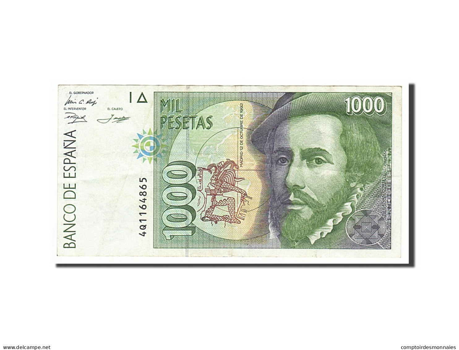 Billet, Espagne, 1000 Pesetas, 1992, 1992-10-12, TTB - [ 4] 1975-… : Juan Carlos I