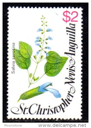 St. Kitts Nevis Anguilla 1980 Flowers Definitives $2 Value, MNH - St.Christopher-Nevis-Anguilla (...-1980)