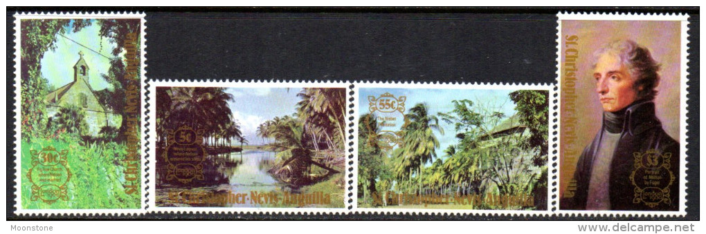 St. Kitts Nevis Anguilla 1980 London '80 Horatio Nelson Set Of 4, MNH - St.Christopher-Nevis-Anguilla (...-1980)