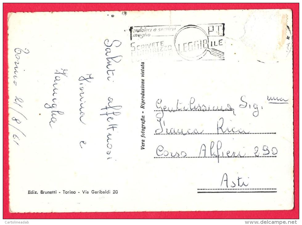 [DC5491] CARTOLINA - TORINO - STAZIONE DI PORTA NUOVA - Viaggiata 1961 - Old Postcard - Stazione Porta Nuova