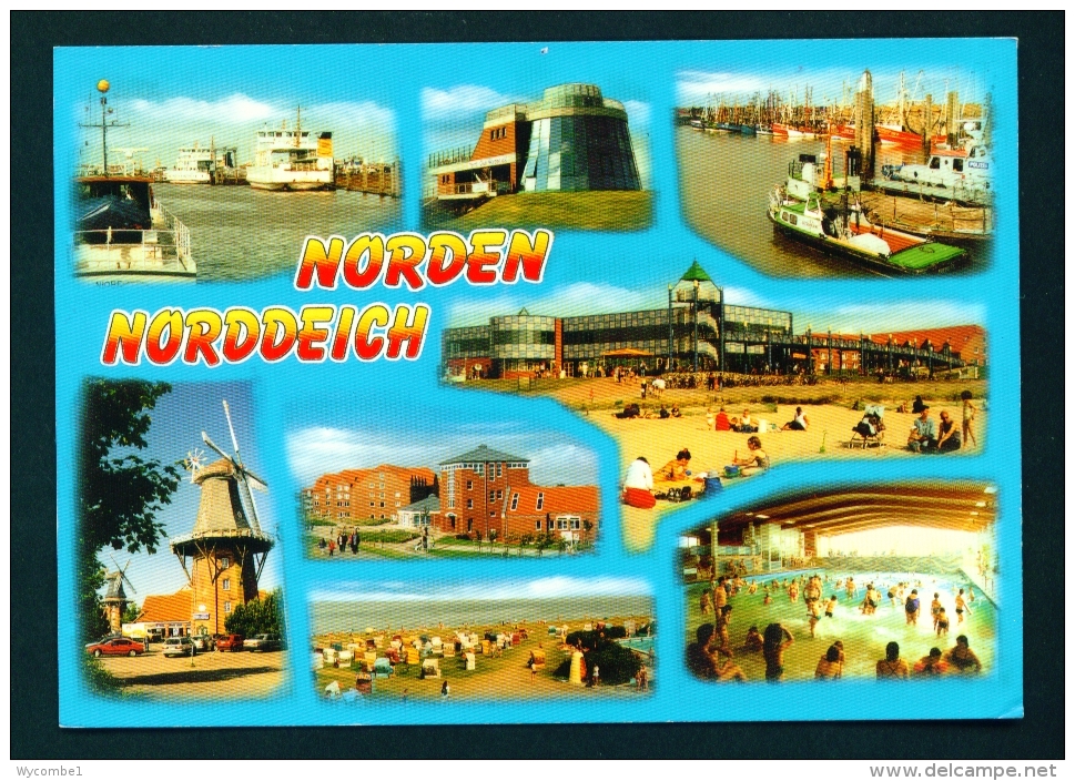 GERMANY  -  Norddeich  Multi View  Used Postcard As Scans - Norden