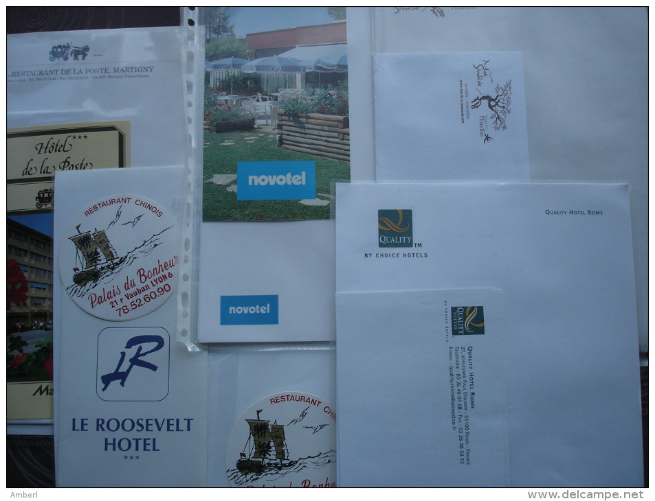 France Frankrijk Hotel Reklame Briefpapier, Enveloppes En Documentatie 5 Hotels - Hotel Labels