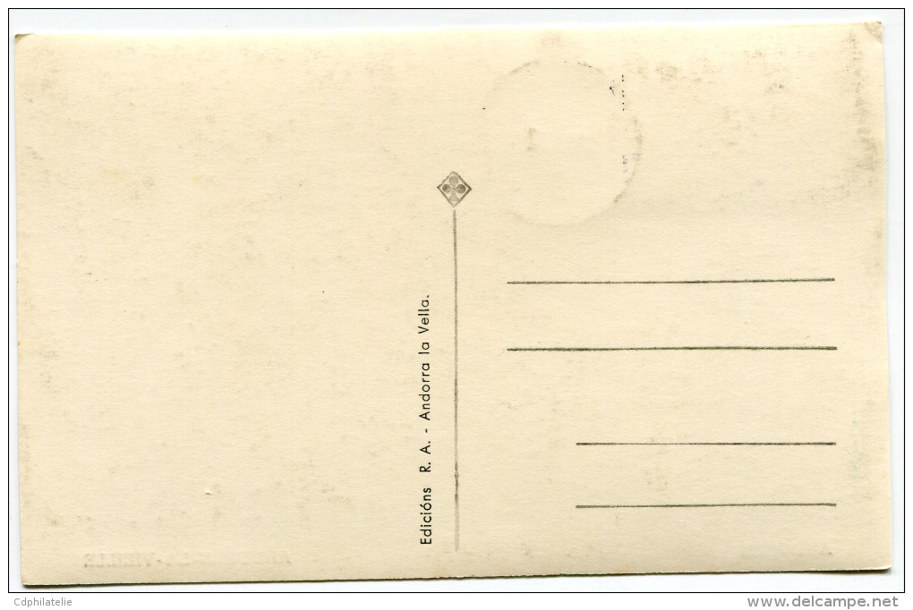 ANDORRE CARTE MAXIMUM DU N°110  5F. ANDORRE LA VIEILLE OBLITERATION 15-2-1947 ANDORRE LA VIEILLE - Cartes-Maximum (CM)