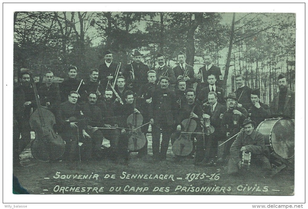 CPA - Allemagne - Souvenir De SENNELAGER - 1915-16- Orchestre Du Camp Des Prisonniers Civils - Guerre - Cachets  // - Paderborn