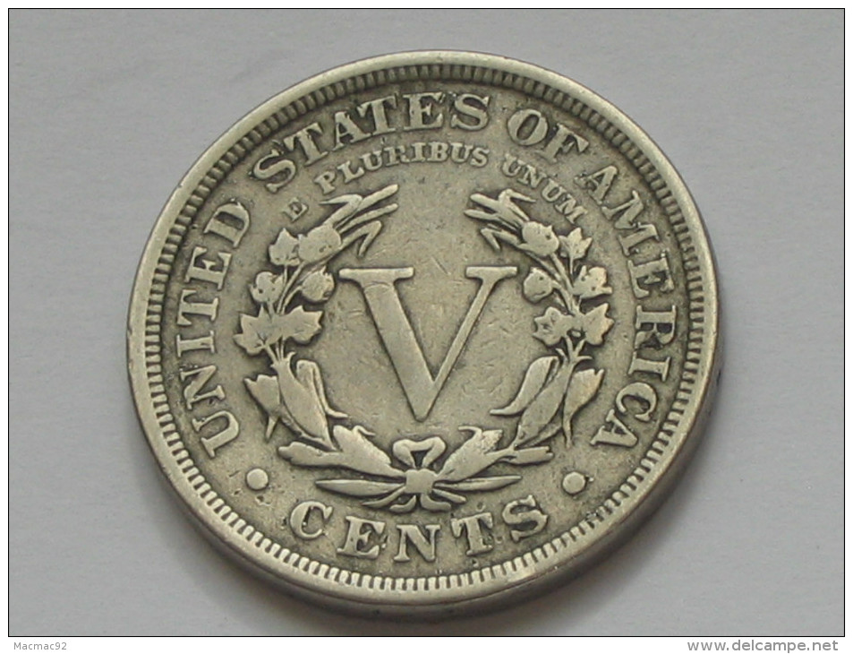 5 Cents - Five Cents 1905 - Liberty - Etats-Unis - United States ***** EN ACHAT IMMEDIAT ***** - 1883-1913: Liberty (Liberté)