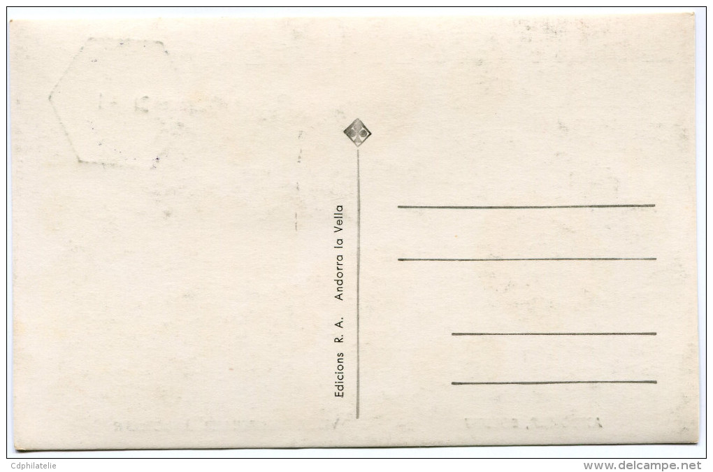 ANDORRE CARTE MAXIMUM DU N°115  20F. VIGUIER ET LE LAC DE............OBLITERATION 31-1-46 SOLDEU - Maximum Cards