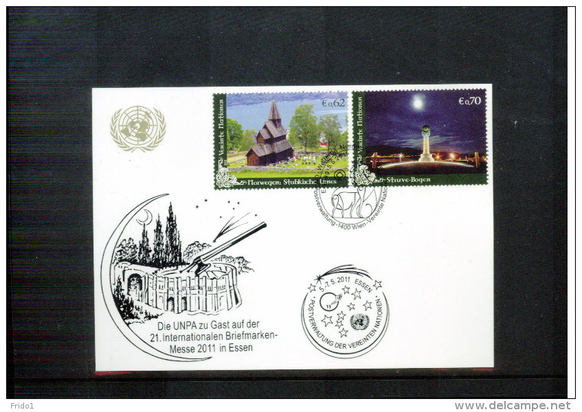 UNO / UN Wien 2011 Briefmarken Messe Berlin Postkarte - Storia Postale