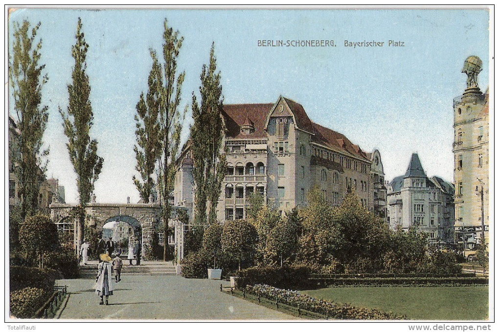 BERLIN SCHÖNEBERG Bayerischer Platz Autograf Adel Freiherrn Koenig Warthausen 25.8.1911 Gelaufen - Schoeneberg