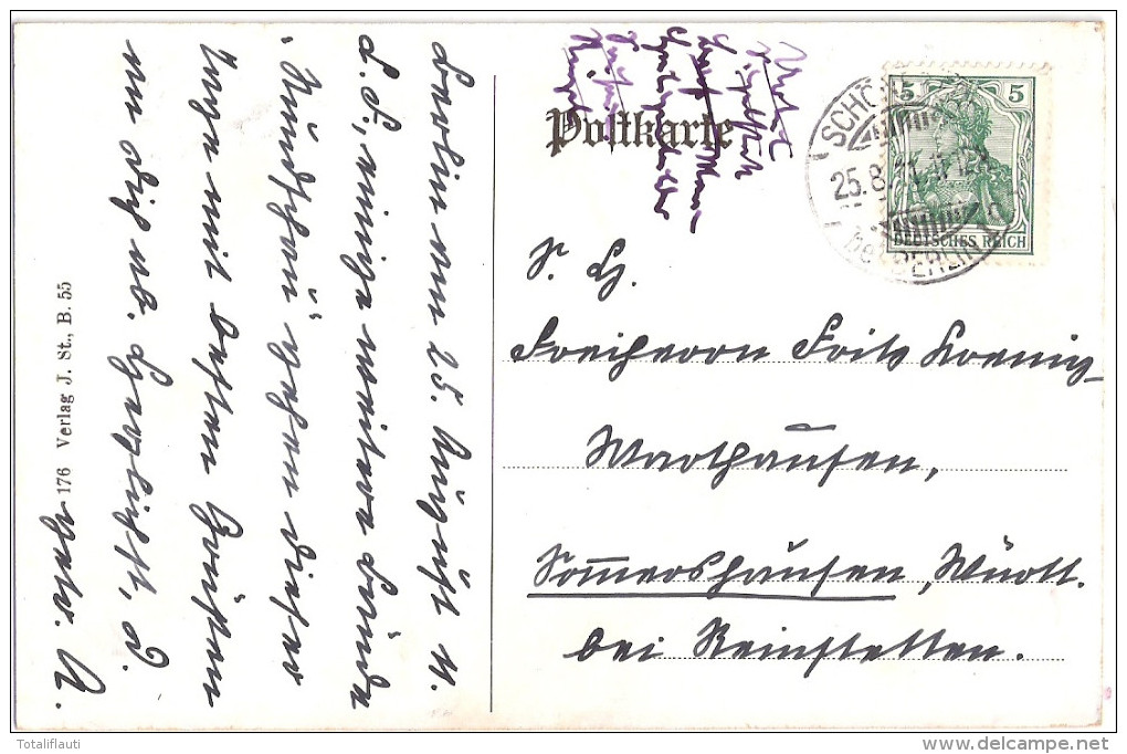 BERLIN SCHÖNEBERG Bayerischer Platz Autograf Adel Freiherrn Koenig Warthausen 25.8.1911 Gelaufen - Schoeneberg