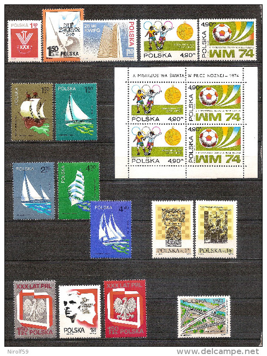 Poland 1974 - Complete Year Set - Volledige Jaargang