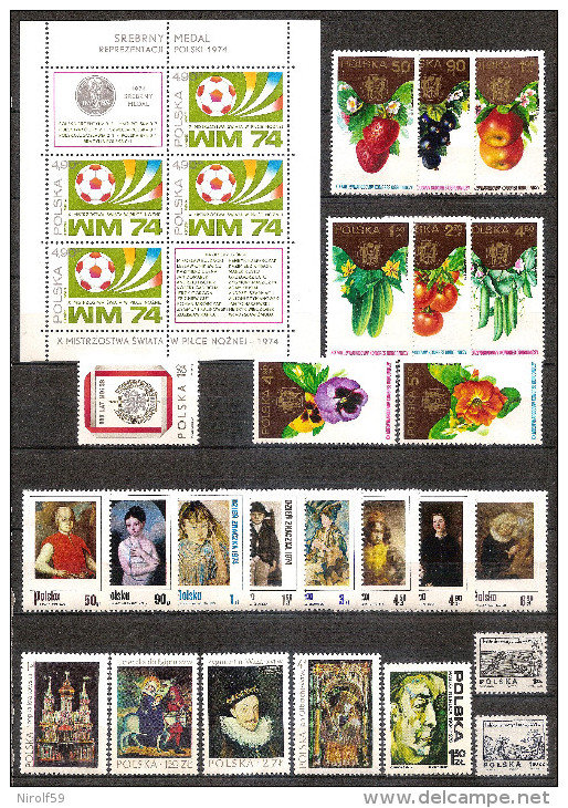 Poland 1974 - Complete Year Set - Full Years