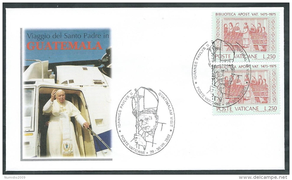 2002 VATICANO VIAGGI DEL PAPA GUATEMALA - SV11-4 - FDC