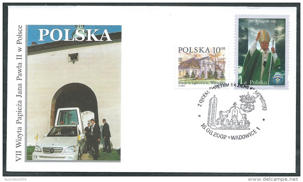 2002 VATICANO VIAGGI DEL PAPA POLONIA WADOWICE - SV11 - FDC