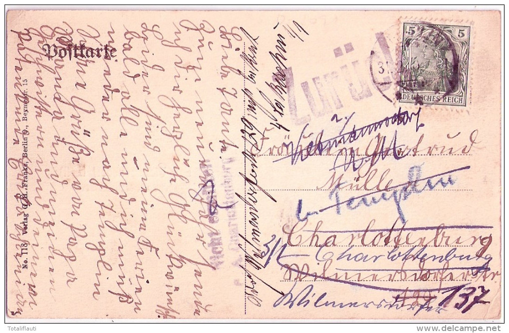 Gruss Aus Vietmannsdorf Templin Warenhandlung 31.12.1908 Zurück Nicht Ermittelt PA Char - Templin