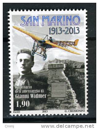 2013 - SAN MARINO - SAINT-MARIN -  Centenario Atterraggio Gianni Widmer - MNH - (**) - New Mint - Neufs