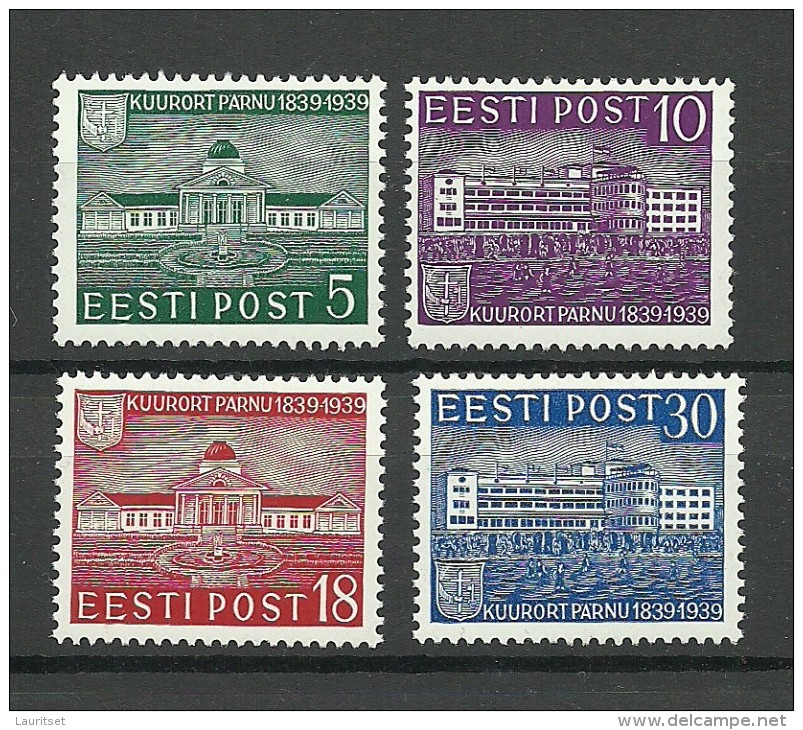 Estland Estonia Estonie 1939 Kurort Pärnu Pernau Michel 148 - 151 MNH - Estonia