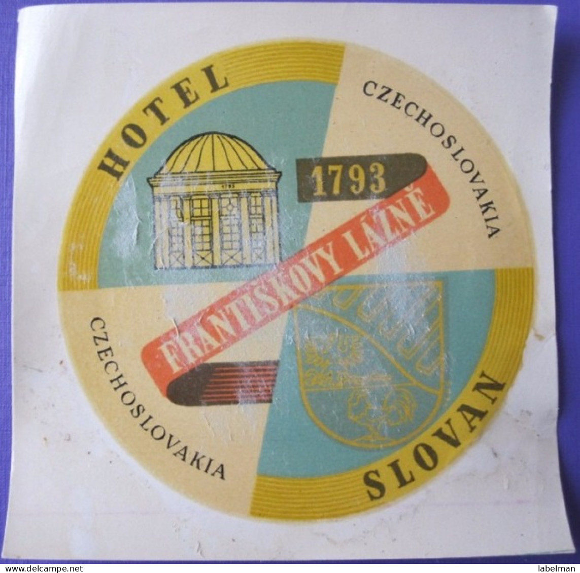 MISC HOTEL MOTEL INN PENSION HOUSE MOTOR Frantiskovy Czech Slovania LUGGAGE LABEL ETIQUETTE AUFKLEBER DECAL STICKER - Hotel Labels