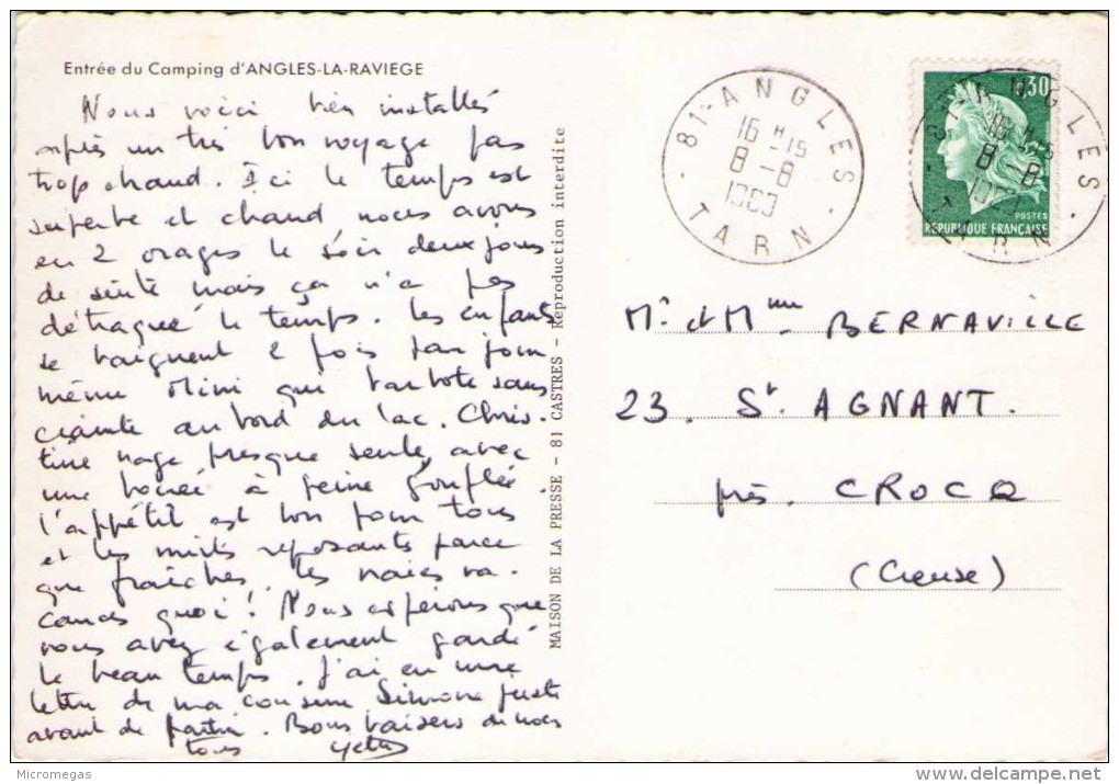 ANGLES - Entrée Du Camping D´Angles-La-Raviège - Angles