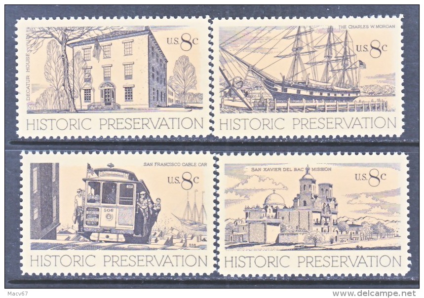 US   1440-3  **  HISTORIC PRESERVATION - Unused Stamps