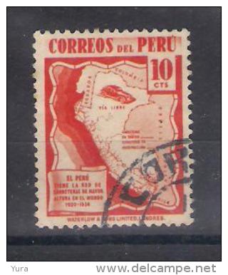 Peru 1938 Map Sc Nr 377 Used (a3p22) - Aardrijkskunde