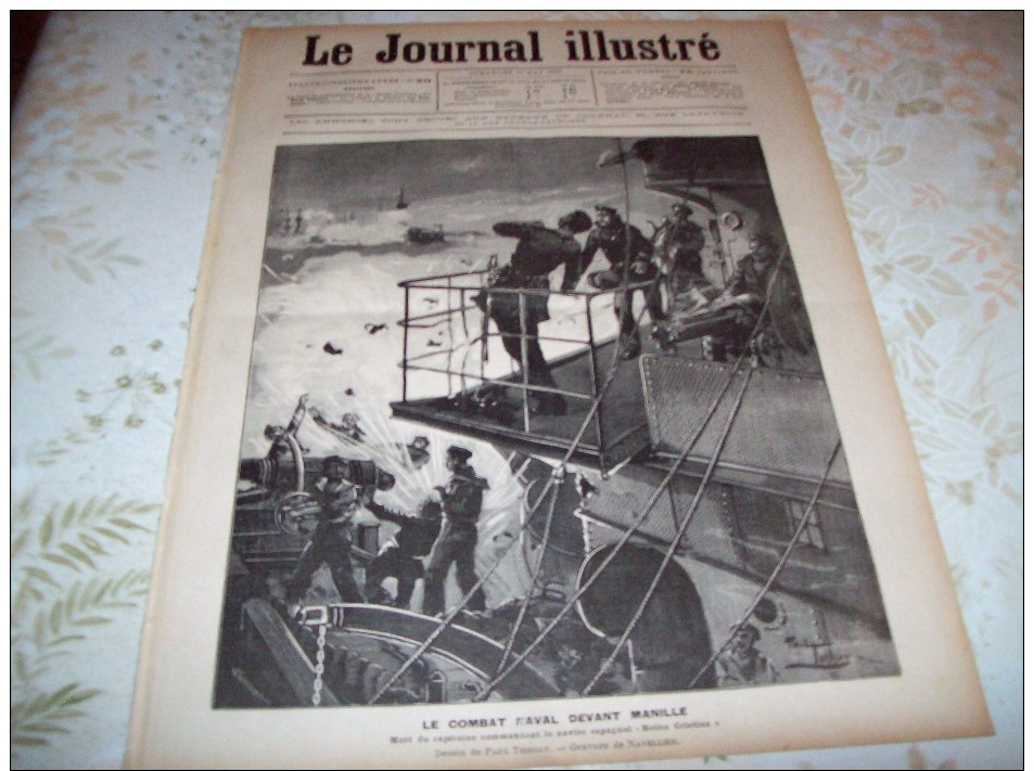 LE JOURNAL ILLUSTRE DU 15 MAI  1898 : LA BATAILLE NAVALE DE MANILLE - LA HAVANE - TYPES CUBAINS - 1850 - 1899