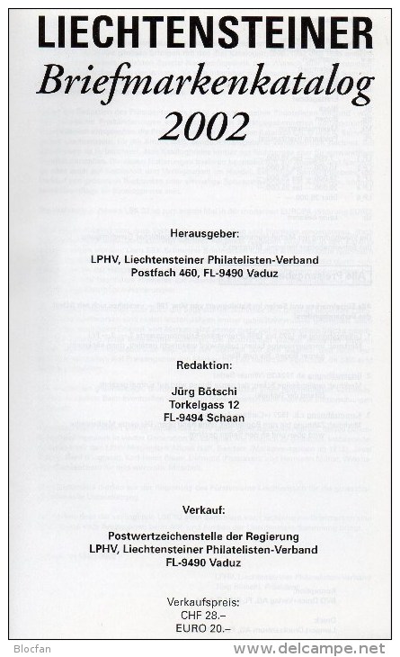 Briefmarken 2002 Liechtenstein Spezial Katalog Antiquar. 20€ Vorläufer Flug-/Militär-Post Belege Ganzsache Catalogue FL - Manuales