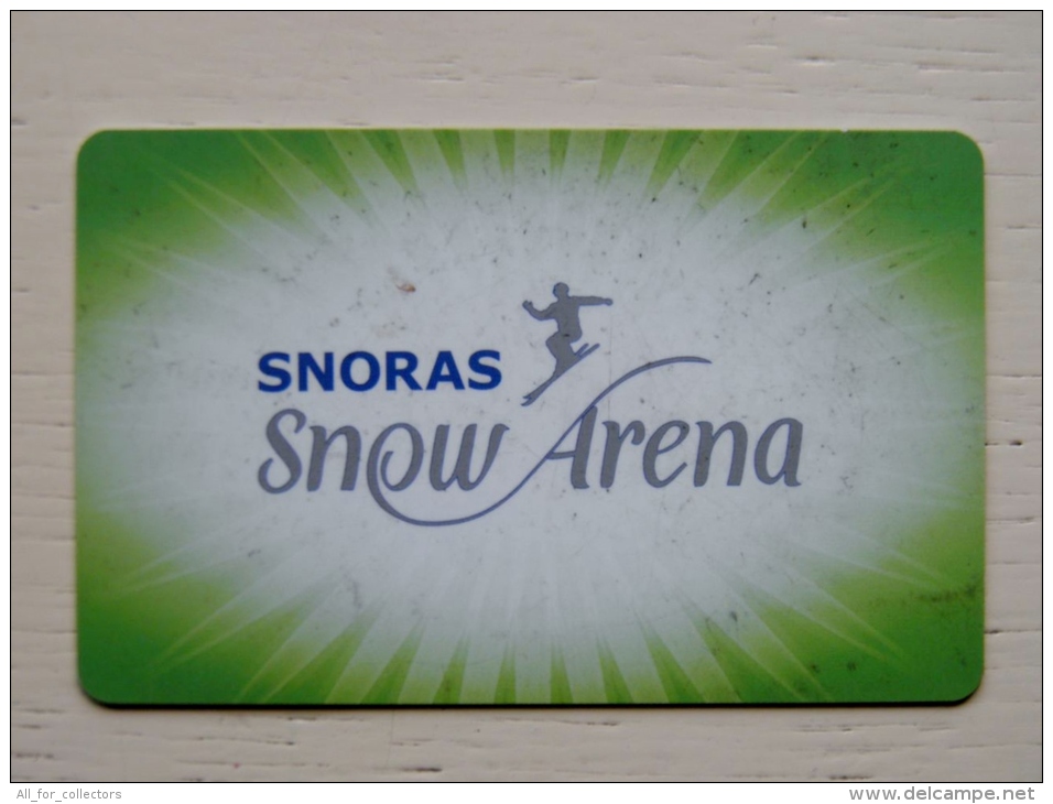 Plastic Card From Lithuania Discount Card In Snow Arena Snoras Ski Slalom Skiing Map - Sonstige & Ohne Zuordnung