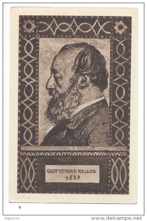 N33 -  Carte N°28 Fête Nationale Bundesfeier 1919  Neuve Gottfried Keller - Stamped Stationery