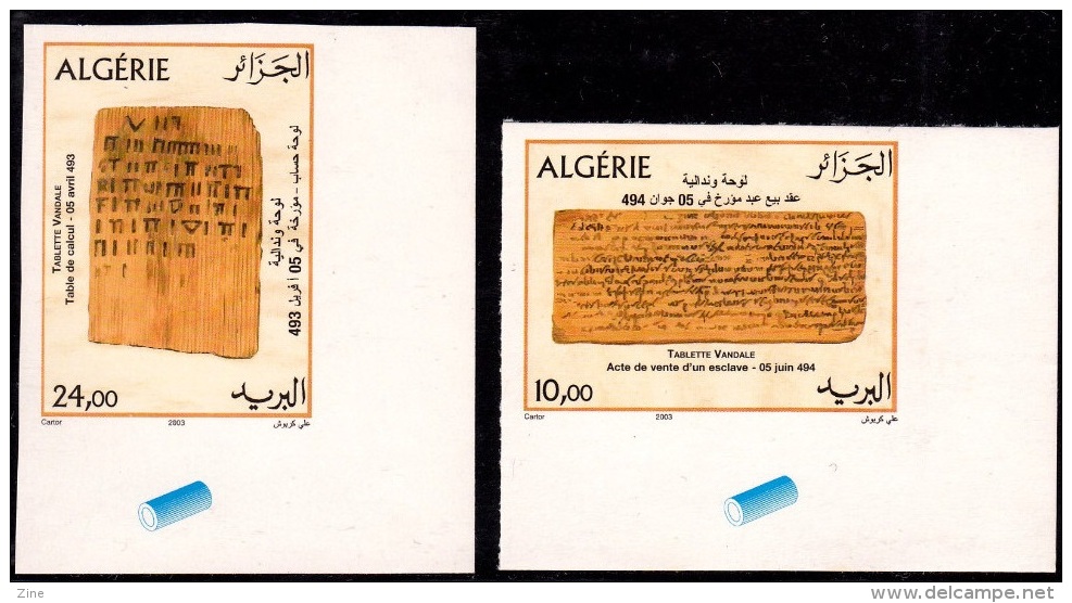 ALG Algeria 1341/2  Imperforate Albertini Vandals Tablets Archeology ** - Archéologie