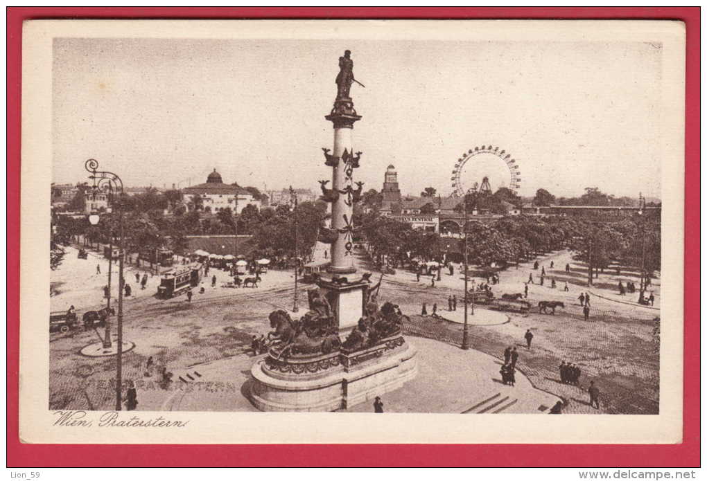 168903 / Vienna Wien - Praterstern Mit Tegetthoff-Denkmal  Riesenrad  Tram Strassenbahnen Tramway  Austria Österreich - Prater